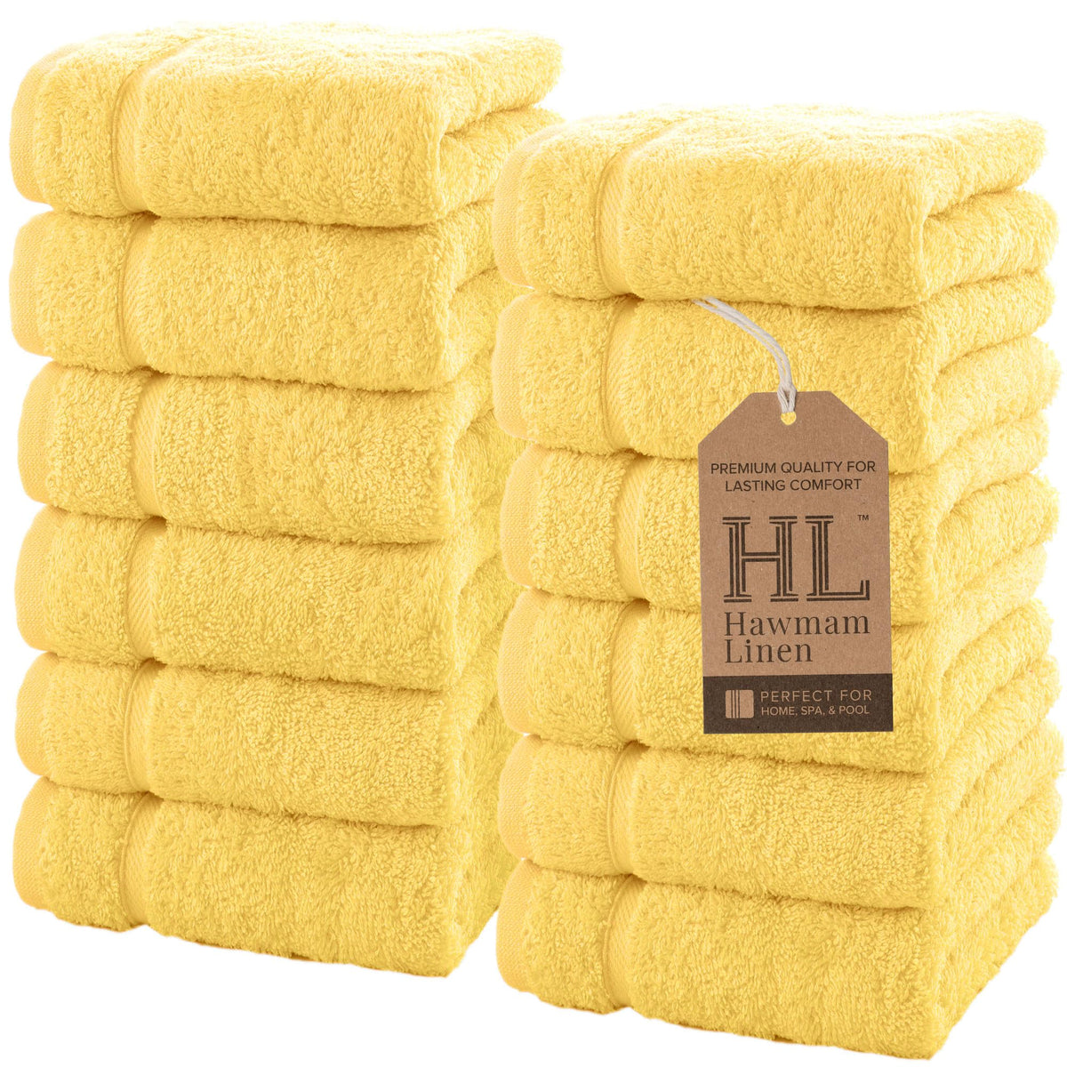 Hawmam Linen White Bath Towels 4 Pack 27 x 54 Inches 100% Turkish Cotton Soft Lightweight and Highly Absorbent Quick Drying Towels, Premium Quality Perfect for Daily Use