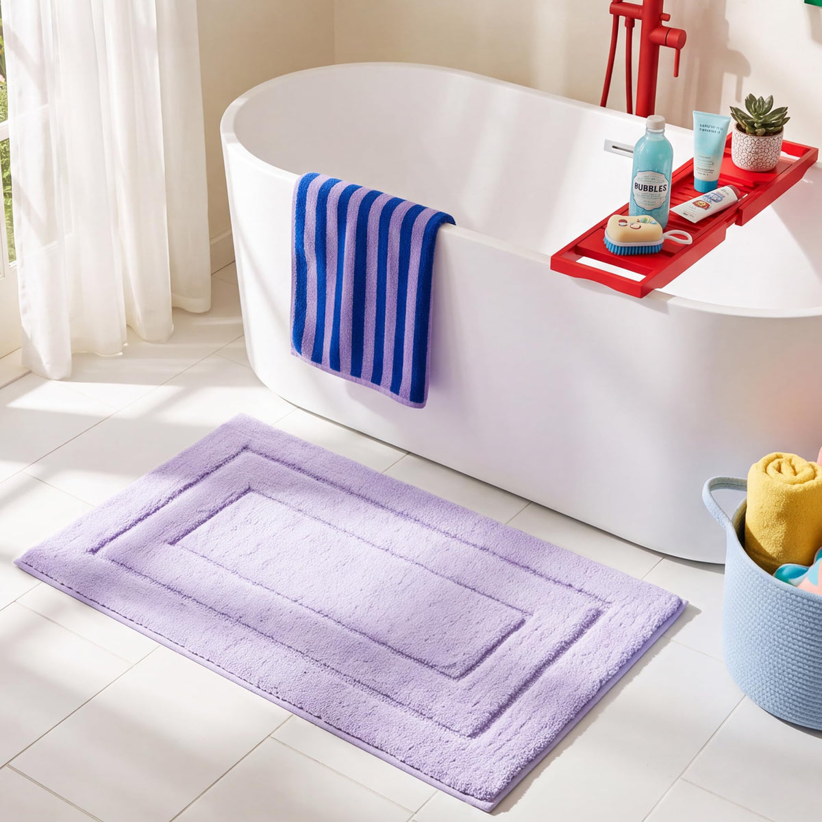 GRANNY SAYS Gray Bathroom Rug 20" x 30", Non-Slip Microfiber Bath Mat