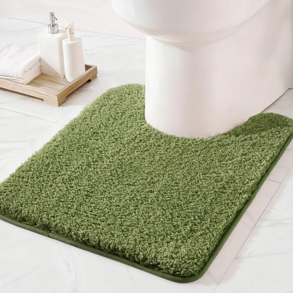 Exclusivo Mezcla Bathroom Rugs Mats 17x24, Navy Blue