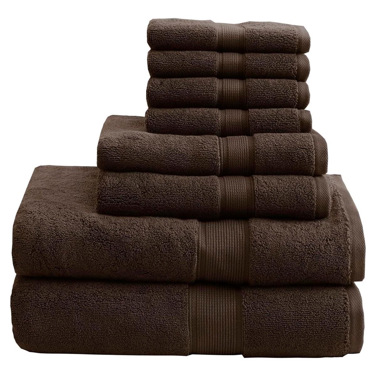 Madison Park 800GSM 100% Cotton Bathroom Bath Towel Set of 8, Light Blue