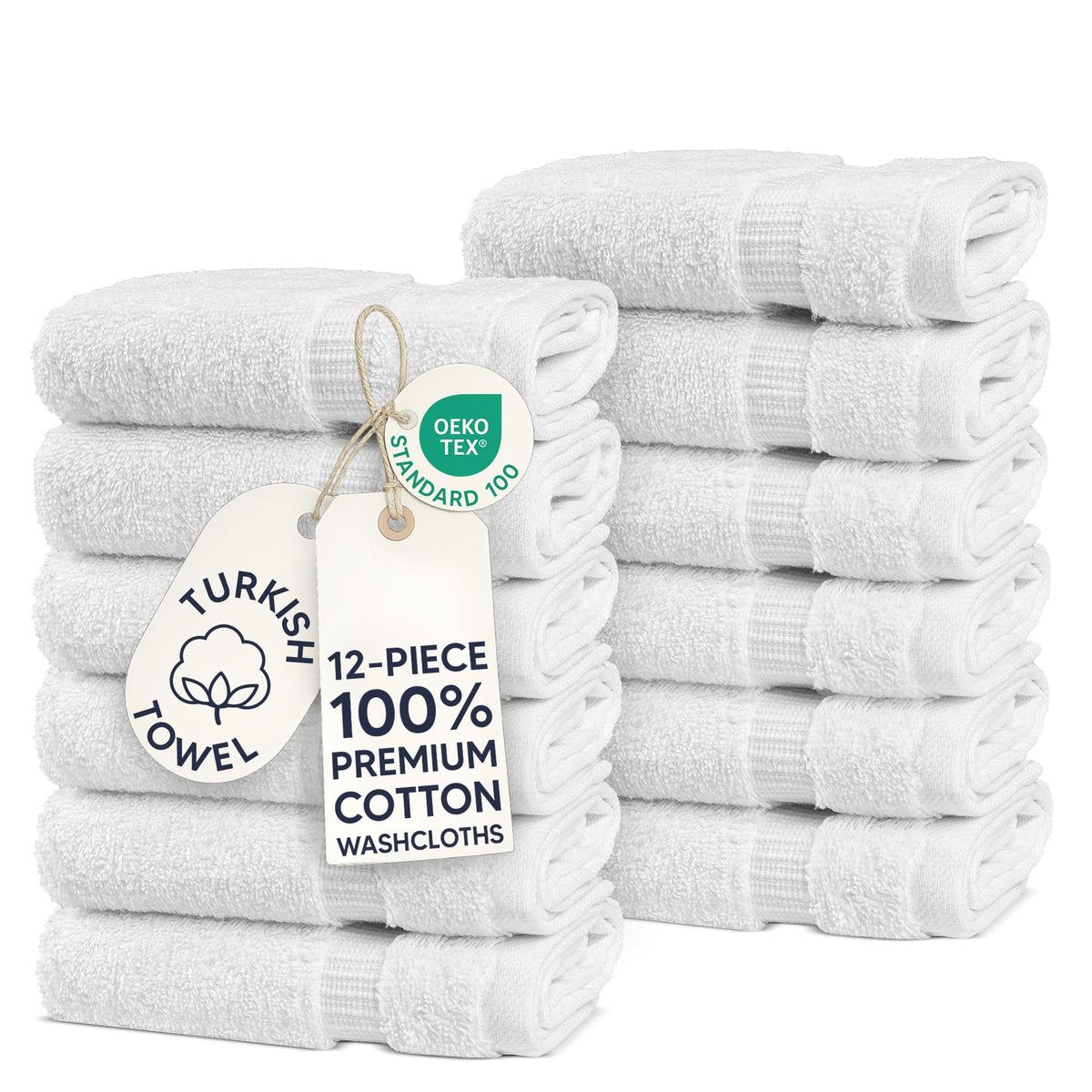 Chakir Turkish Linens 100% Cotton 4-Pack Bath Towels 27x54, Gray