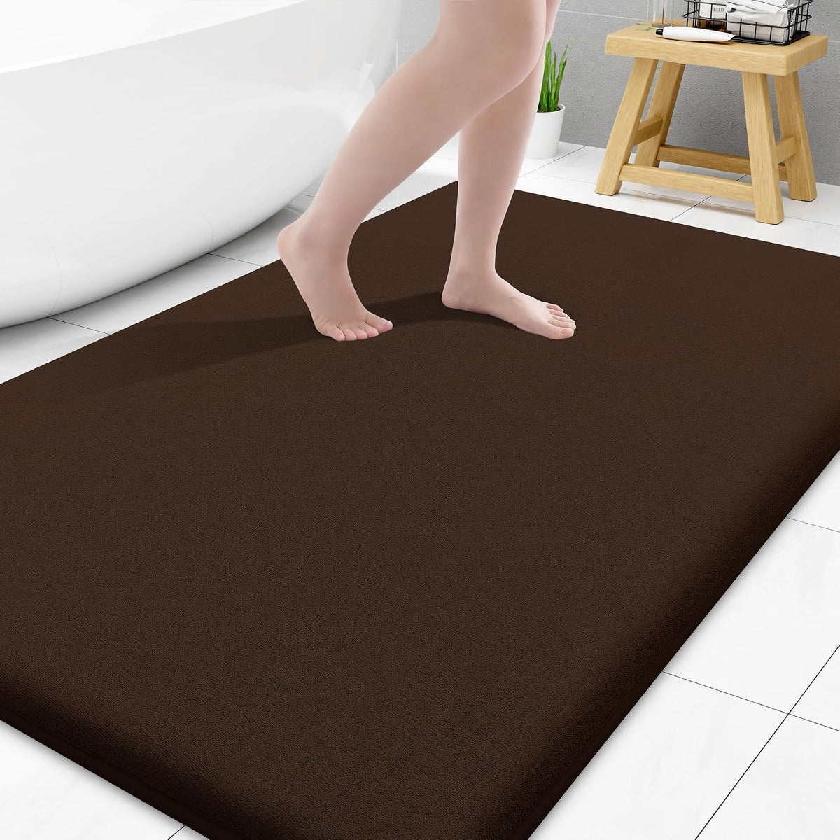 Smiry Memory Foam Bath Mat 30x20, Extra Soft and Absorbent Bathroom Rugs