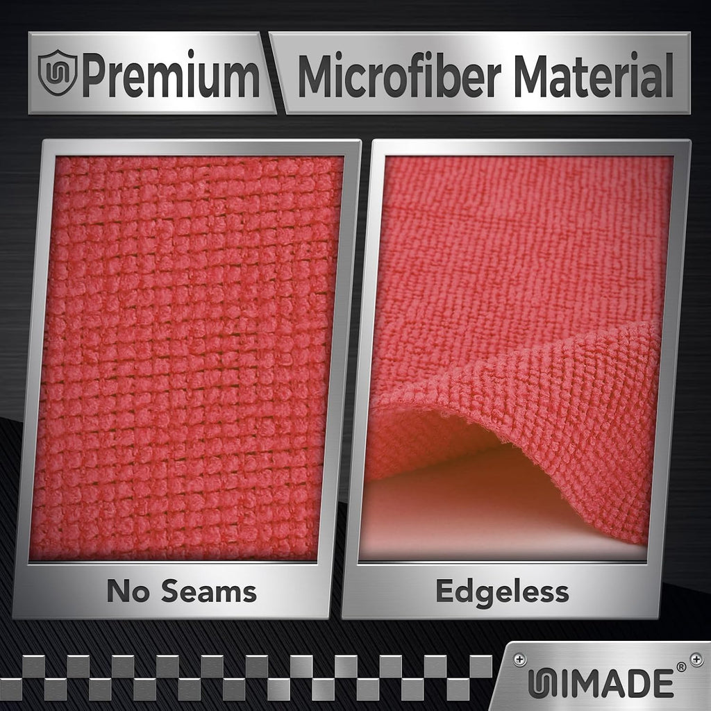 UNIMADE Shop Towels, 100 Pack Commercial Grade Work Rags Microfiber Towel