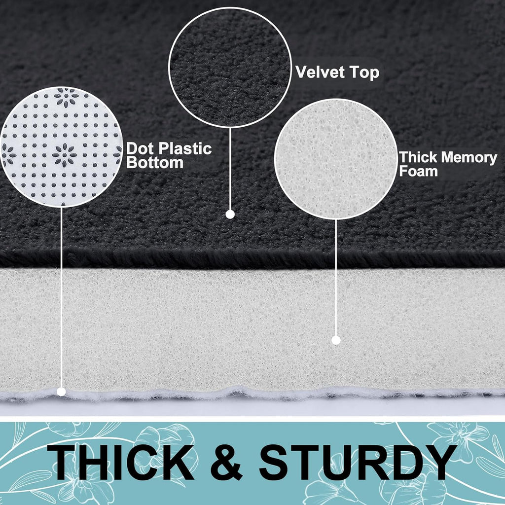 Smiry Memory Foam Bath Mat 30x20, Extra Soft and Absorbent Bathroom Rugs