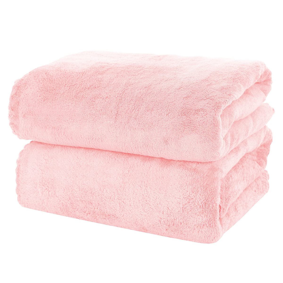 MOONQUEEN 2 Pack Premium Bath Towel Set - Quick Drying - Microfiber Coral Velvet Highly Absorbent Towels - Multipurpose Use as Bath Fitness, Bathroom, Shower, Sports, Yoga Towel (Grey)