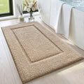 DEXI Bath Mat 36x24, Absorbent and Non Slip Bathroom Rugs, Beige