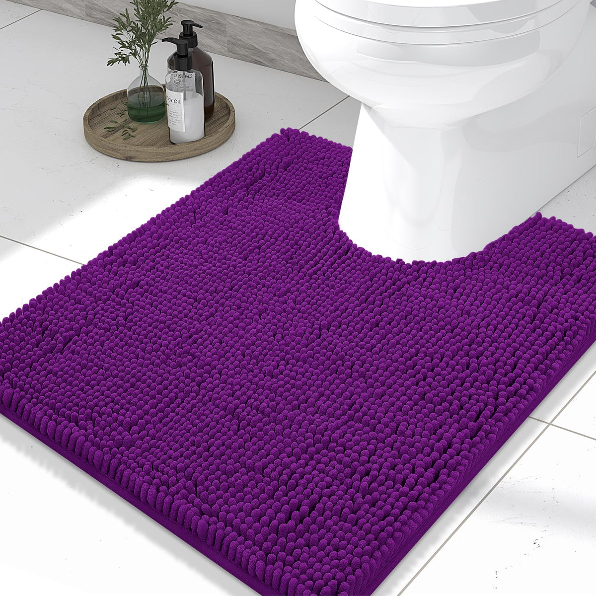 Smiry Bathroom Rugs 30X20, Luxury Chenille Extra Soft Absorbent Bath Mat