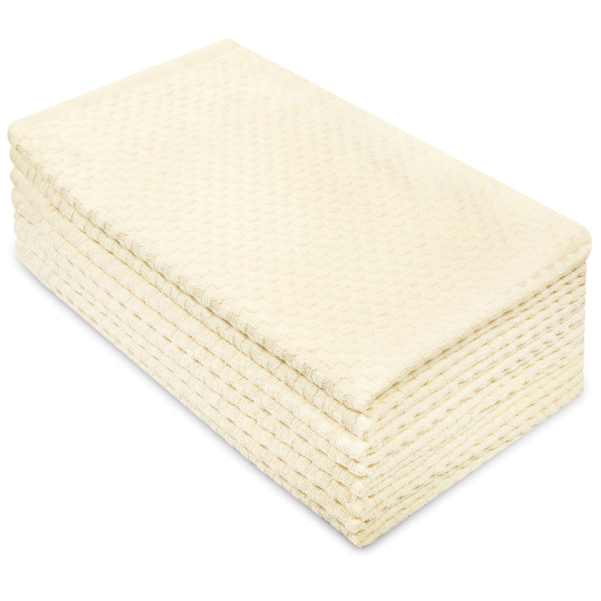 COTTON CRAFT Amazing Kitchen Towel - 12 Pack 100% Cotton Waffle Terry Towel