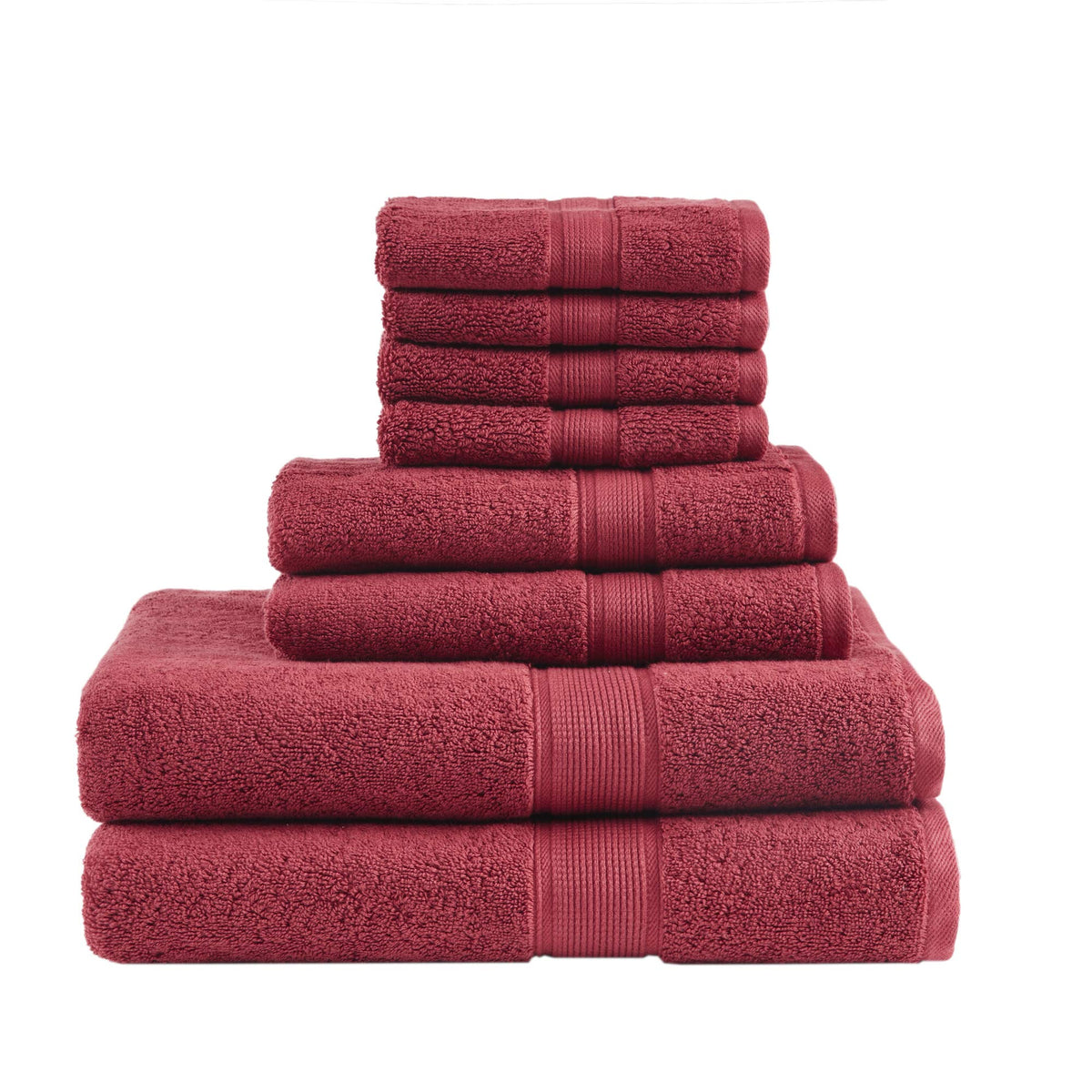Madison Park 800GSM 100% Cotton Bathroom Bath Towel Set of 8, Light Blue