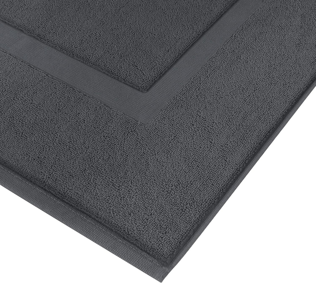 Utopia Towels Cotton Bath Mat, 21x34 in, 2 Pack, Grey