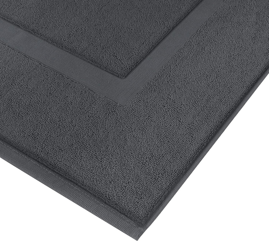 Utopia Towels Cotton Bath Mat, 21x34 in, 2 Pack, Grey