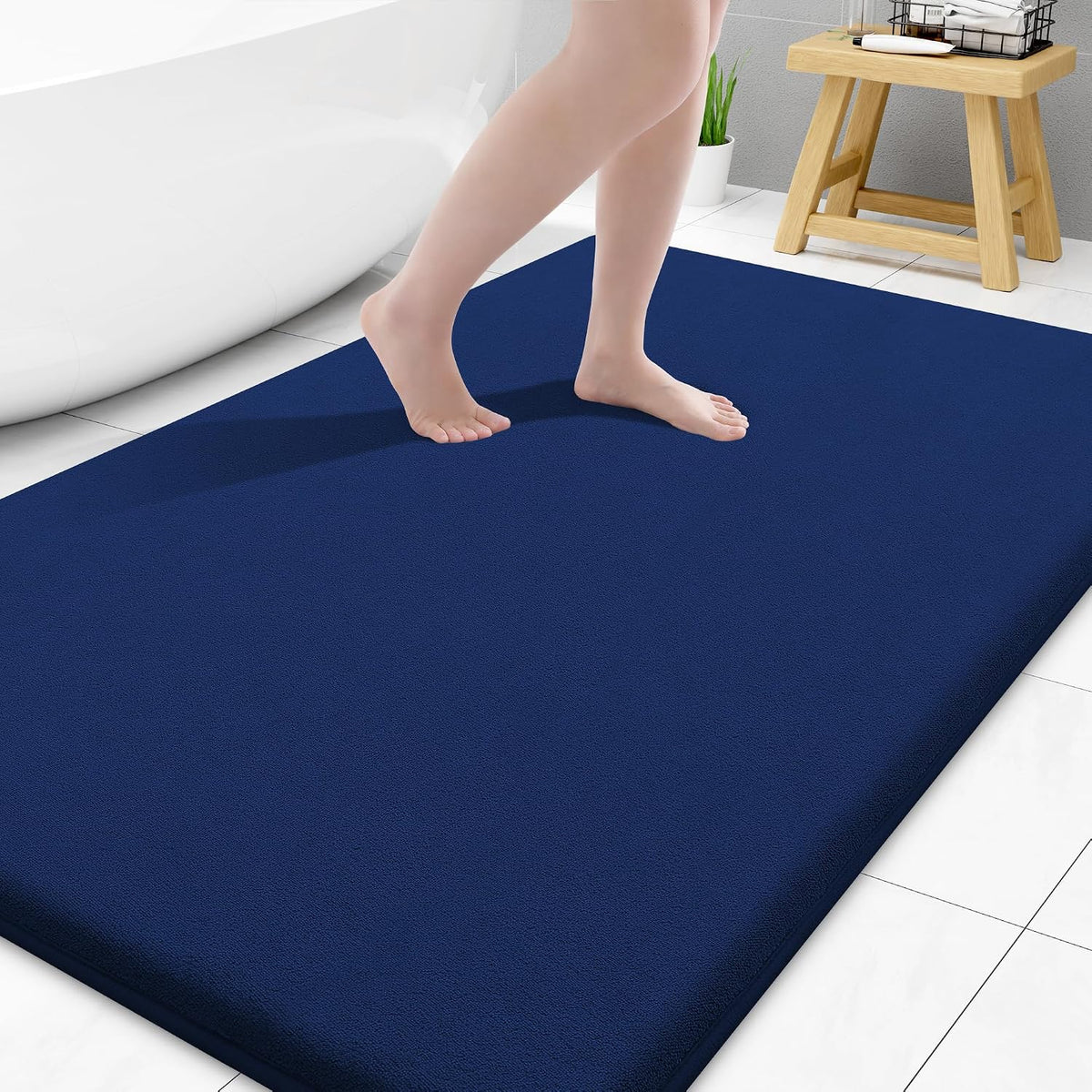 Smiry Memory Foam Bath Mat 30x20, Extra Soft and Absorbent Bathroom Rugs
