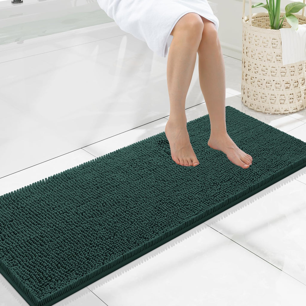 Smiry Bathroom Rugs 30X20, Luxury Chenille Extra Soft Absorbent Bath Mat