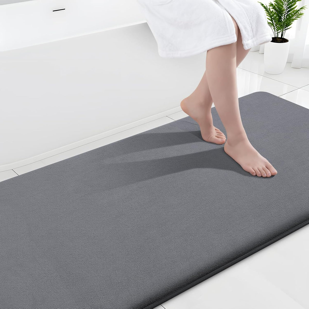Smiry Memory Foam Bath Mat 30x20, Extra Soft and Absorbent Bathroom Rugs