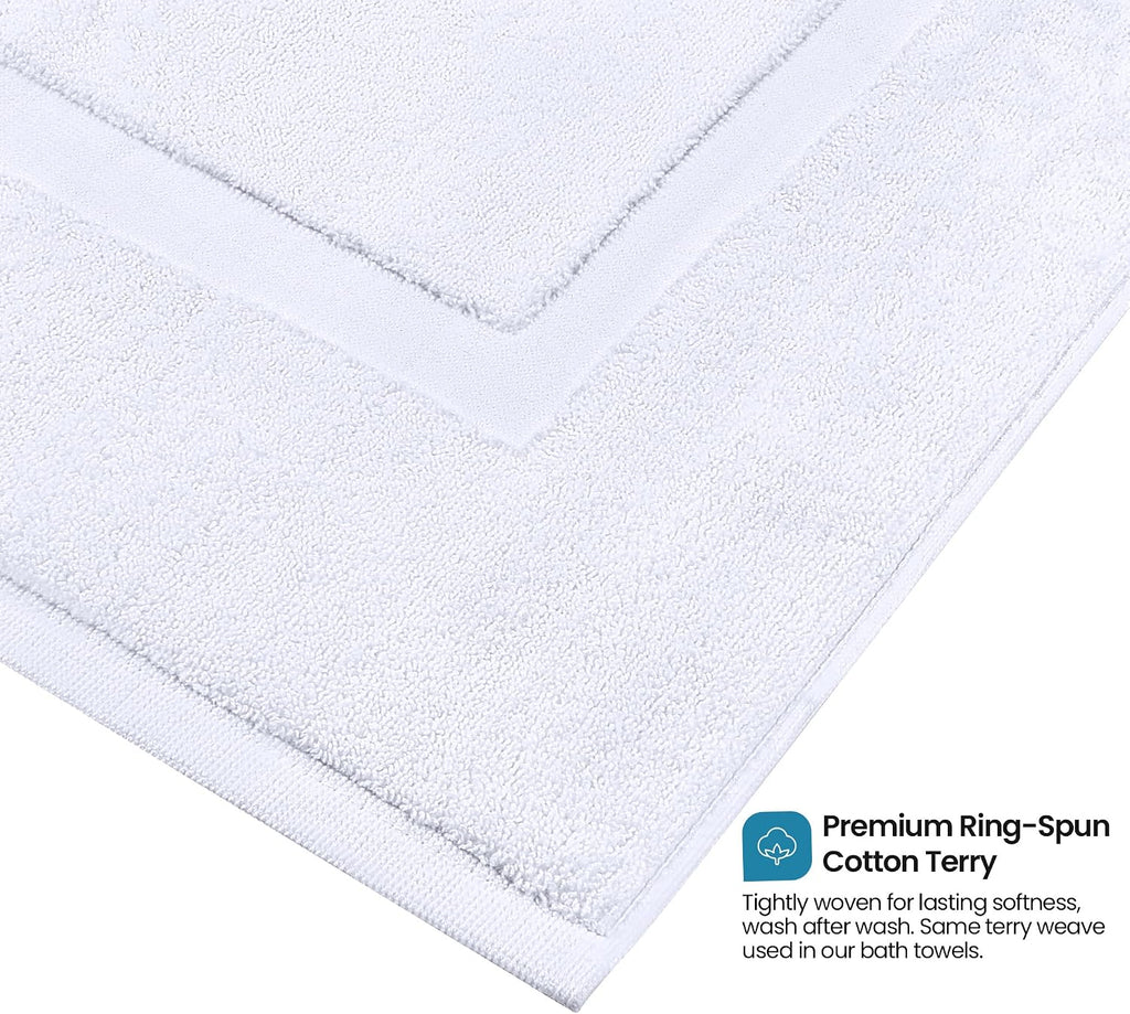 Utopia Towels Cotton Bath Mat, 21x34 in, 2 Pack, White
