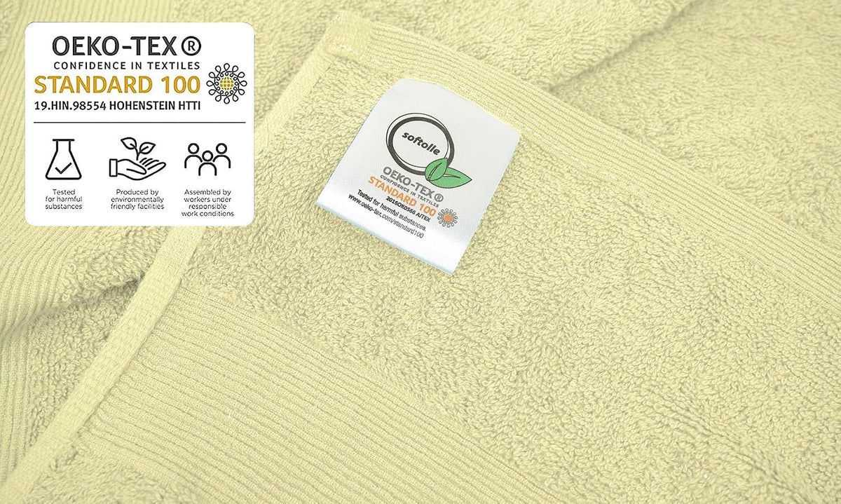 Luxury Bath Towels Set of 4 (27” x 54”) | Towels for Bathroom | Super Soft | Highly Absorbent Towels for Home, Spa, Gym (Cream)