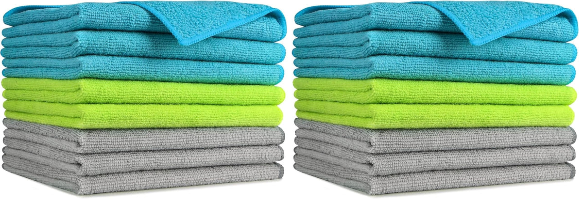 AIDEA Microfiber Cleaning Cloth-50PK, Microfiber Towels for Cars 12"x12"