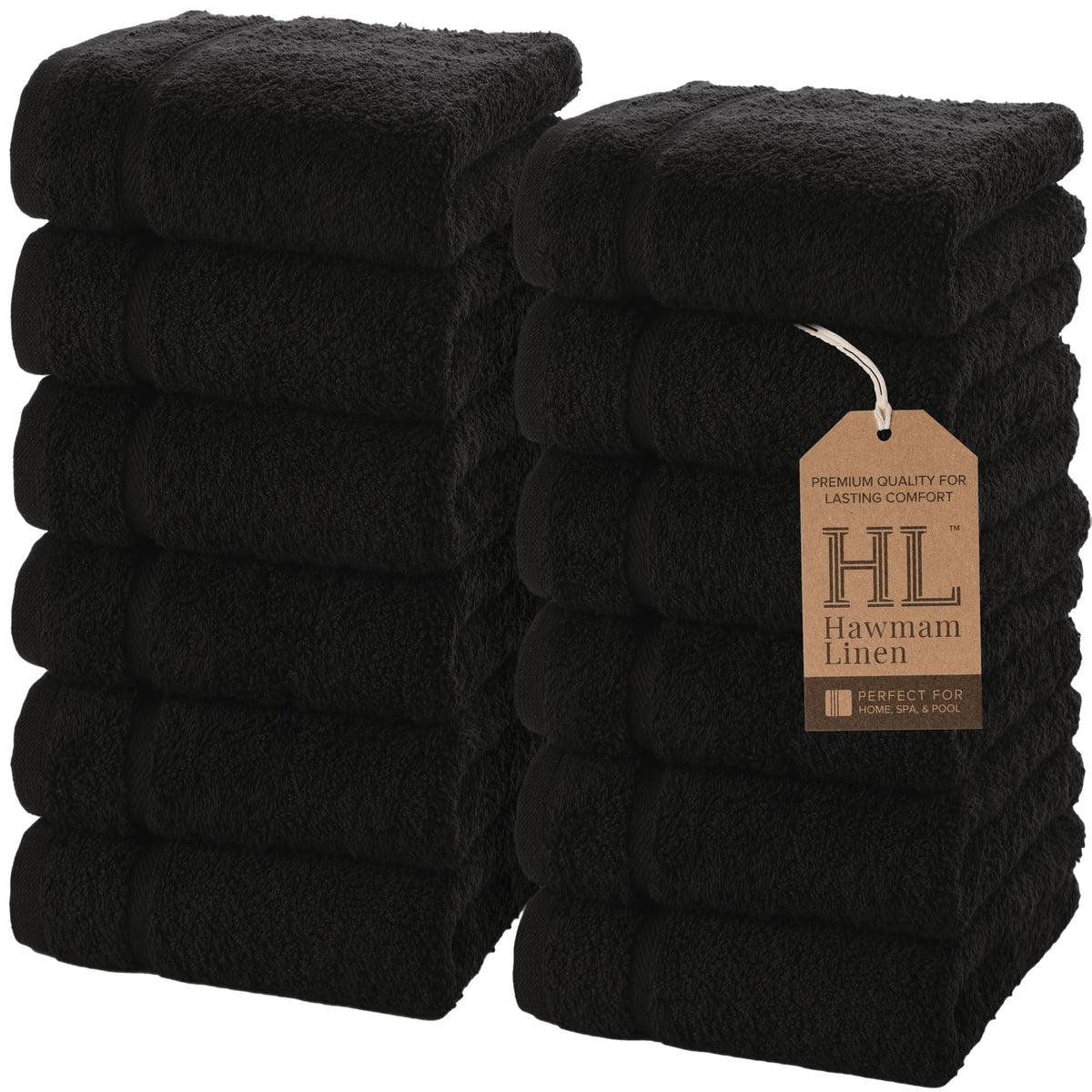 Hawmam Linen White Bath Towels 4 Pack 27 x 54 Inches 100% Turkish Cotton Soft Lightweight and Highly Absorbent Quick Drying Towels, Premium Quality Perfect for Daily Use
