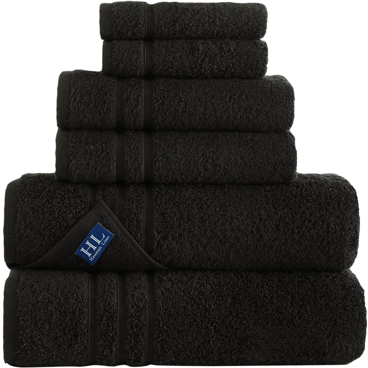 Hawmam Linen White Bath Towels 4 Pack 27 x 54 Inches 100% Turkish Cotton Soft Lightweight and Highly Absorbent Quick Drying Towels, Premium Quality Perfect for Daily Use