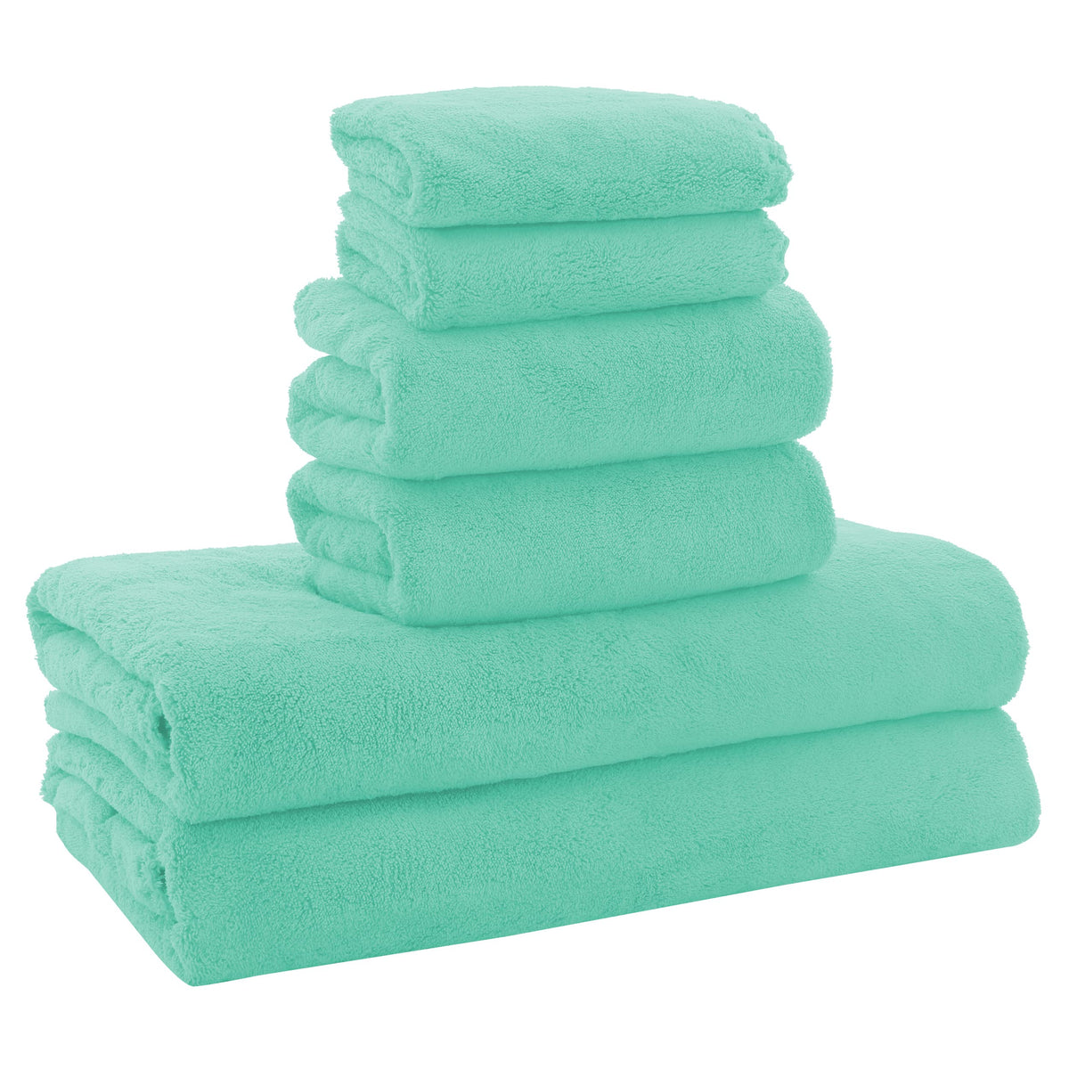 MOONQUEEN Ultra Soft Towel Set - Quick Drying - 2 Bath Towels 2 Hand Towels 2 Washcloths - Microfiber Coral Velvet Highly Absorbent Towel for Fitness, Bathroom, Sports, Yoga, Travel-Grey 6 Pcs