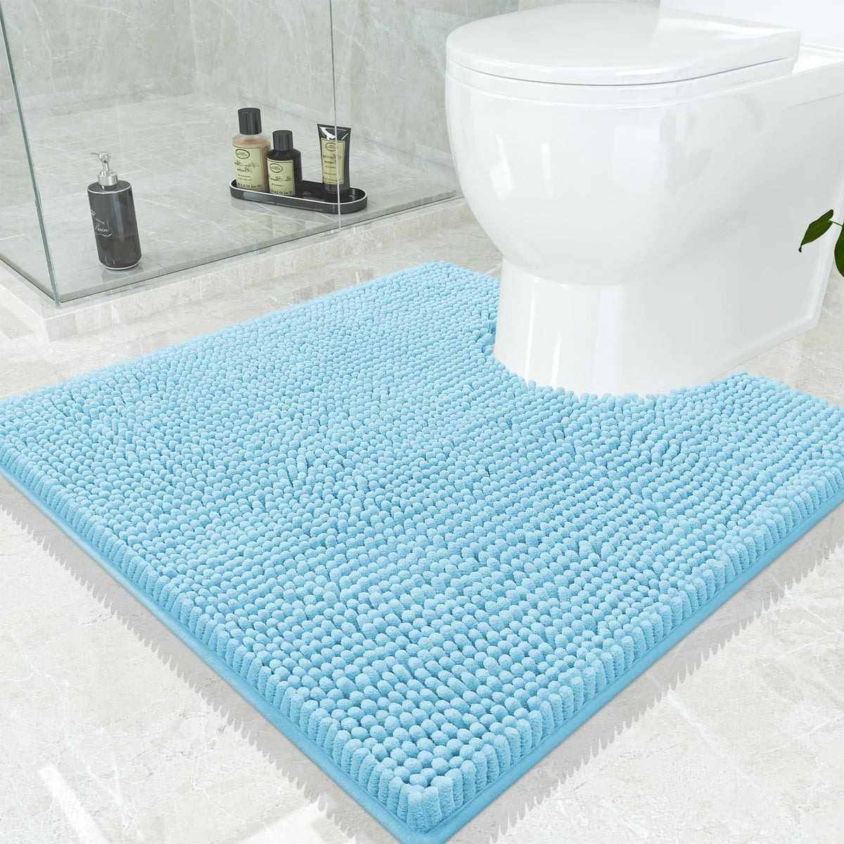 Smiry Bathroom Rugs 30X20, Luxury Chenille Extra Soft Absorbent Bath Mat