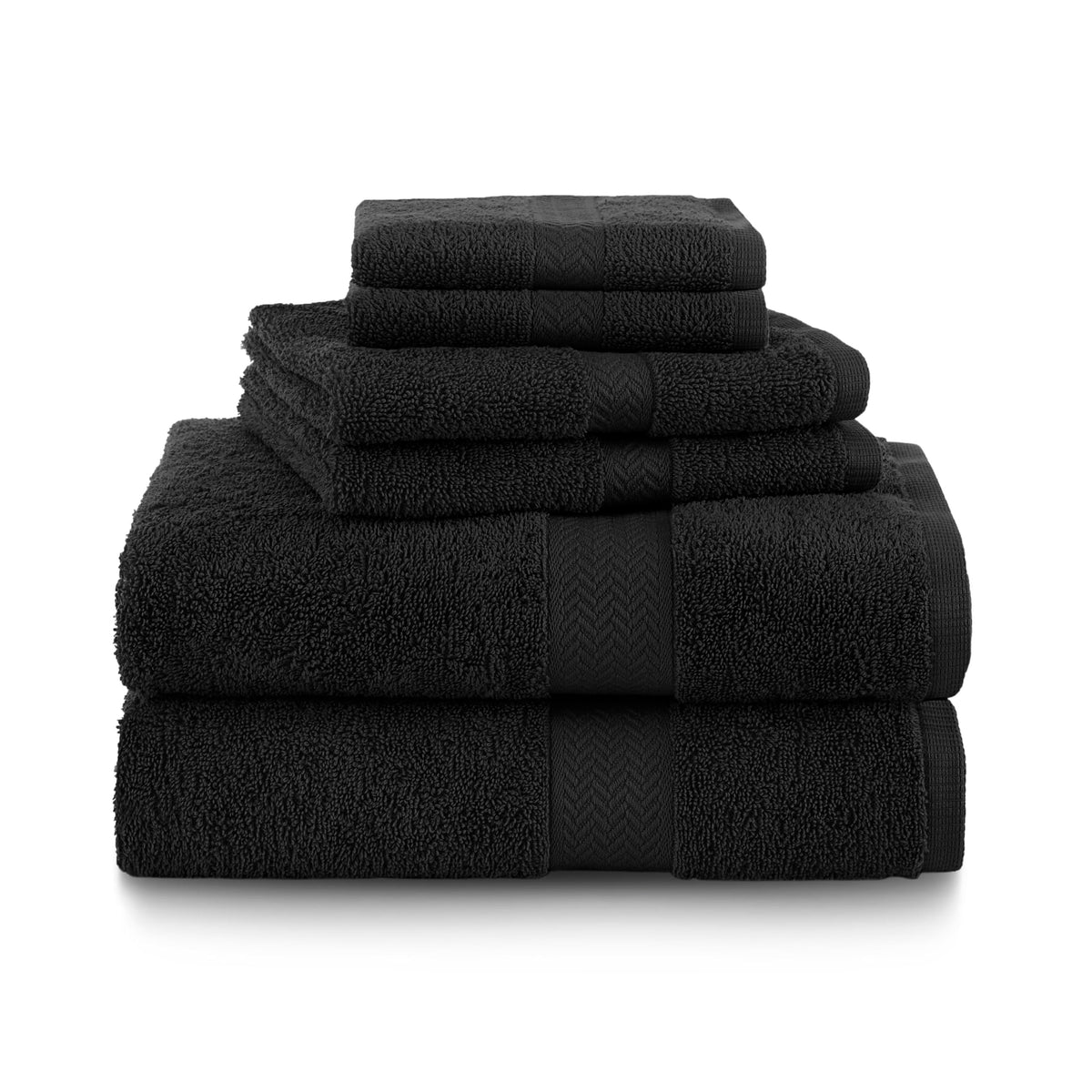 Martex 6-Piece 100% Ringspun Cotton Towel Set, Heather Blue