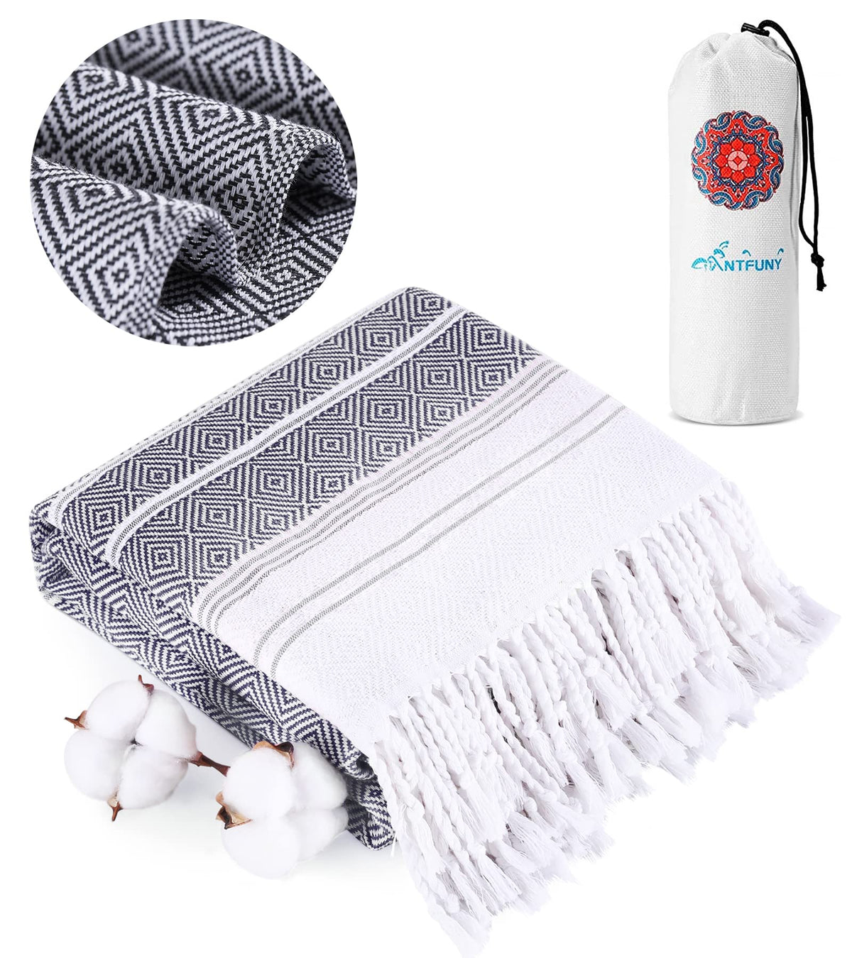 Turkish Beach Towels Vacation Essentials Quick Dry Sand Free Soft Absorbent Adult Oversized Bath Pool Swim Long Towel Lightweight Thin Fast Drying Over The Chair Towel Sand Repellent Anti Yellow