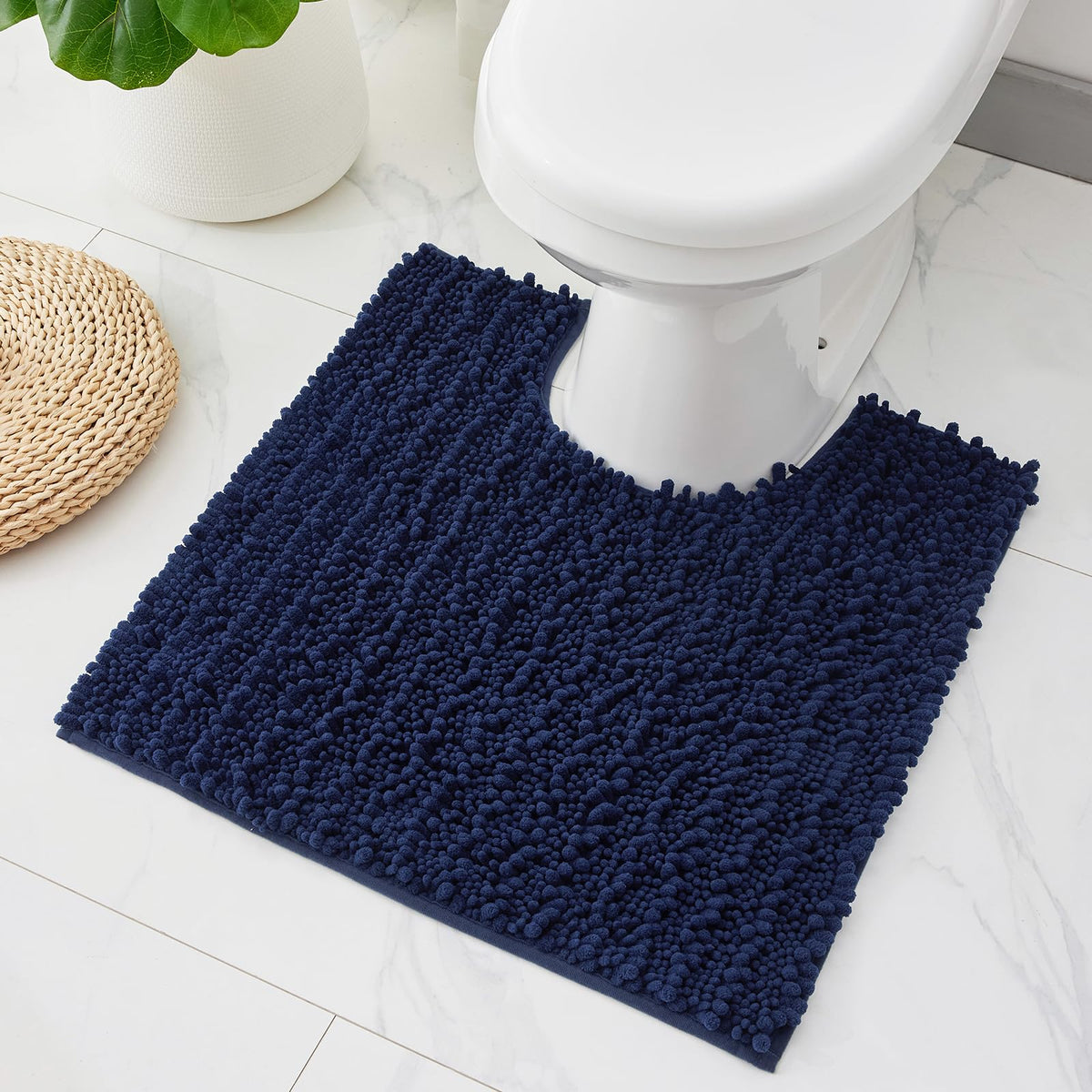 ILANGO Bathroom Rugs Dark Grey 32x20,Extra Soft Absorbent Chenille Bath Rugs,Thick Non-Slip Shaggy Bath Mat,Machine Washable Quick Dry Bath Mats for Bathroom Floor, Tub, Shower Accessories