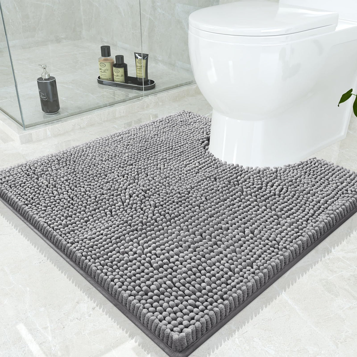 Smiry Bathroom Rugs 30X20, Luxury Chenille Extra Soft Absorbent Bath Mat