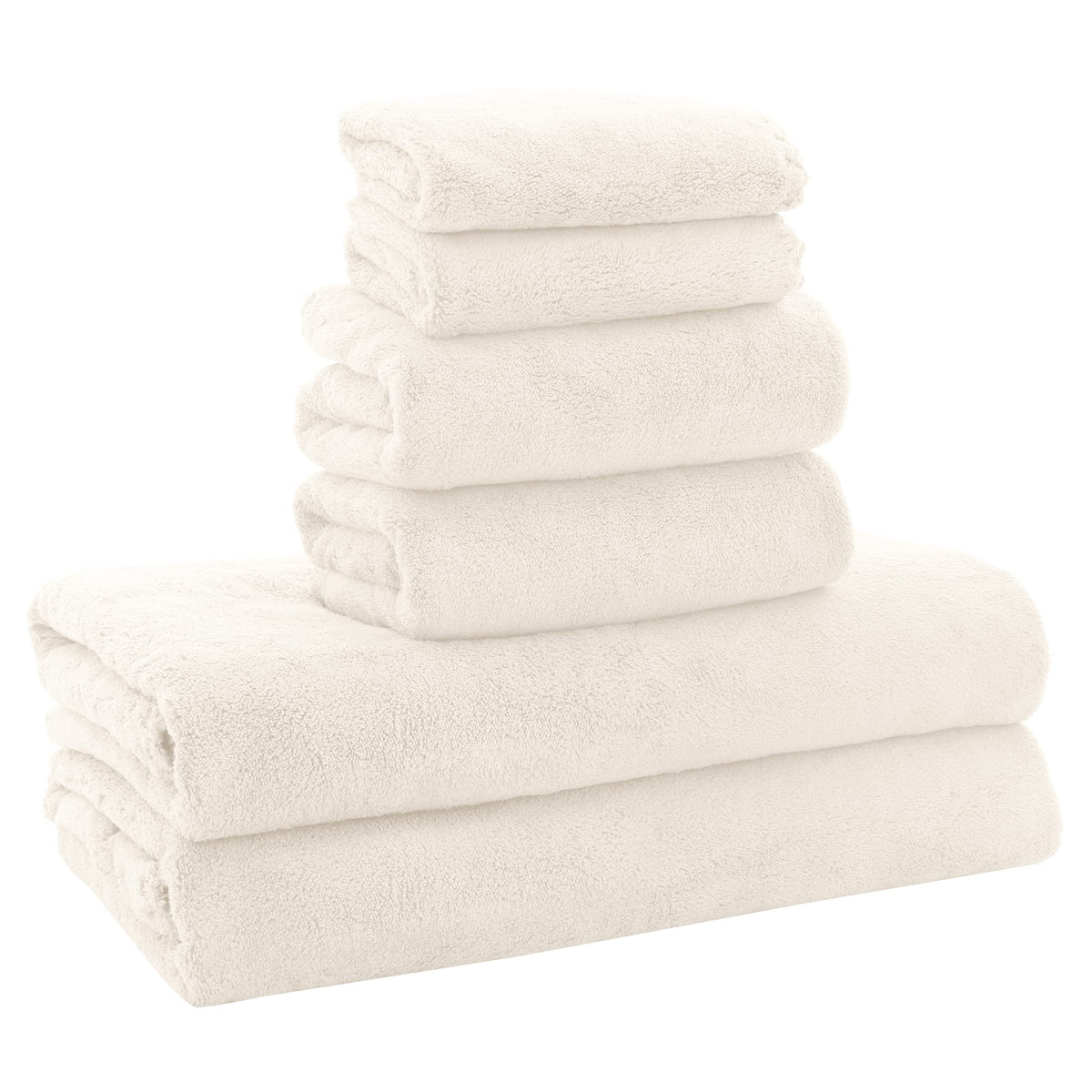 MOONQUEEN Ultra Soft Towel Set - Quick Drying - 2 Bath Towels 2 Hand Towels 2 Washcloths - Microfiber Coral Velvet Highly Absorbent Towel for Fitness, Bathroom, Sports, Yoga, Travel-Grey 6 Pcs