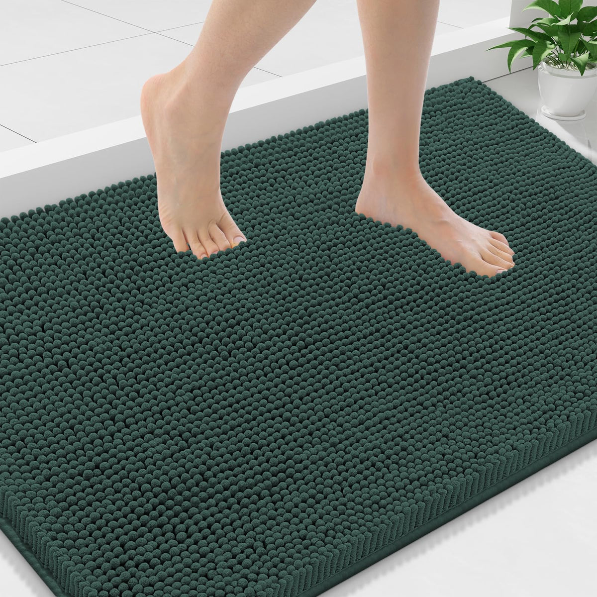 Smiry Bathroom Rugs 30X20, Luxury Chenille Extra Soft Absorbent Bath Mat