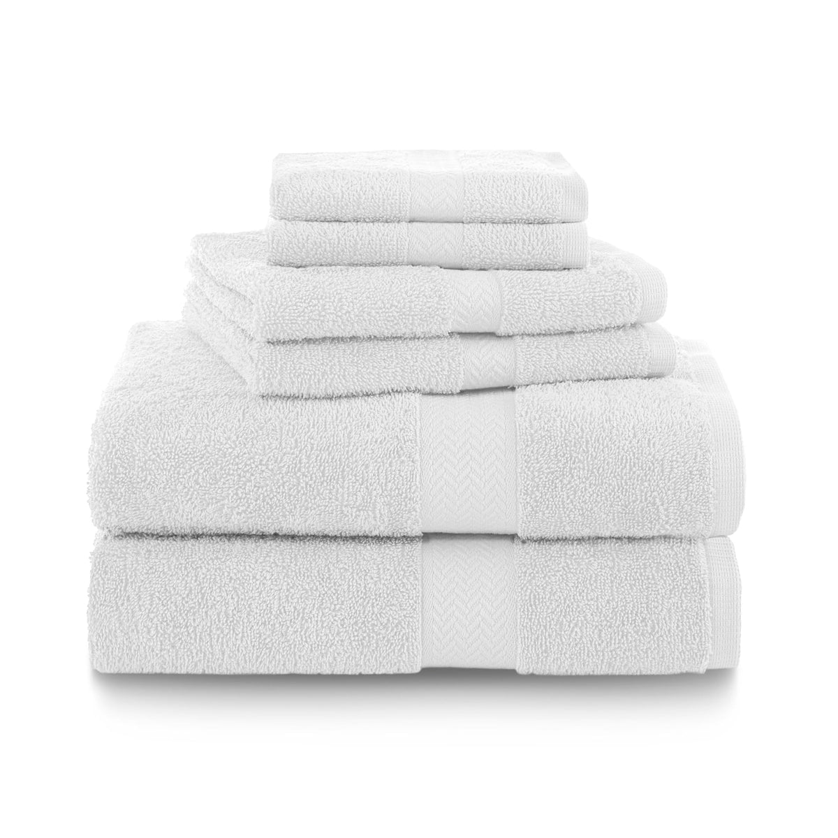 Martex 6-Piece 100% Ringspun Cotton Towel Set, Heather Blue