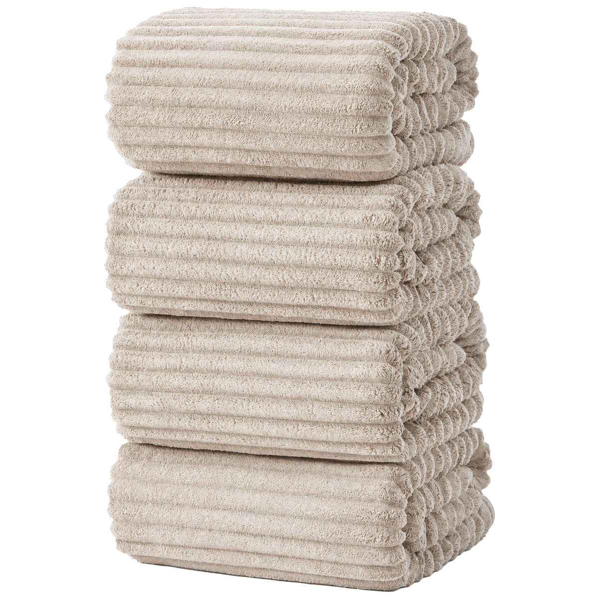 6 PC Bath Towel Set, 40"x80" Oversized Bath Sheets, Navy Blue