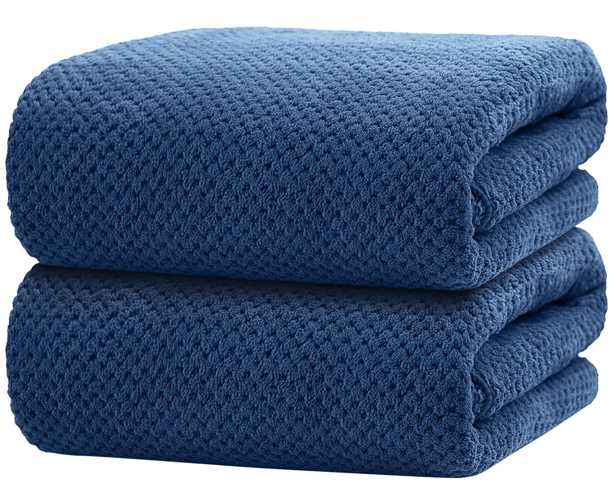 HOMEXCEL Bath Towels 2PK, Microfiber Ultra Soft Bathroom Towel, 27x54 in