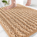 Disolla Small Bath Mat 17x24 Inch - Chenille Navy Blue Bathroom Rug, Extra Soft Absorbent Plush Shaggy Bathmat, Non-Slip Machine Washable Floor Mat for Shower, Tub and Sink