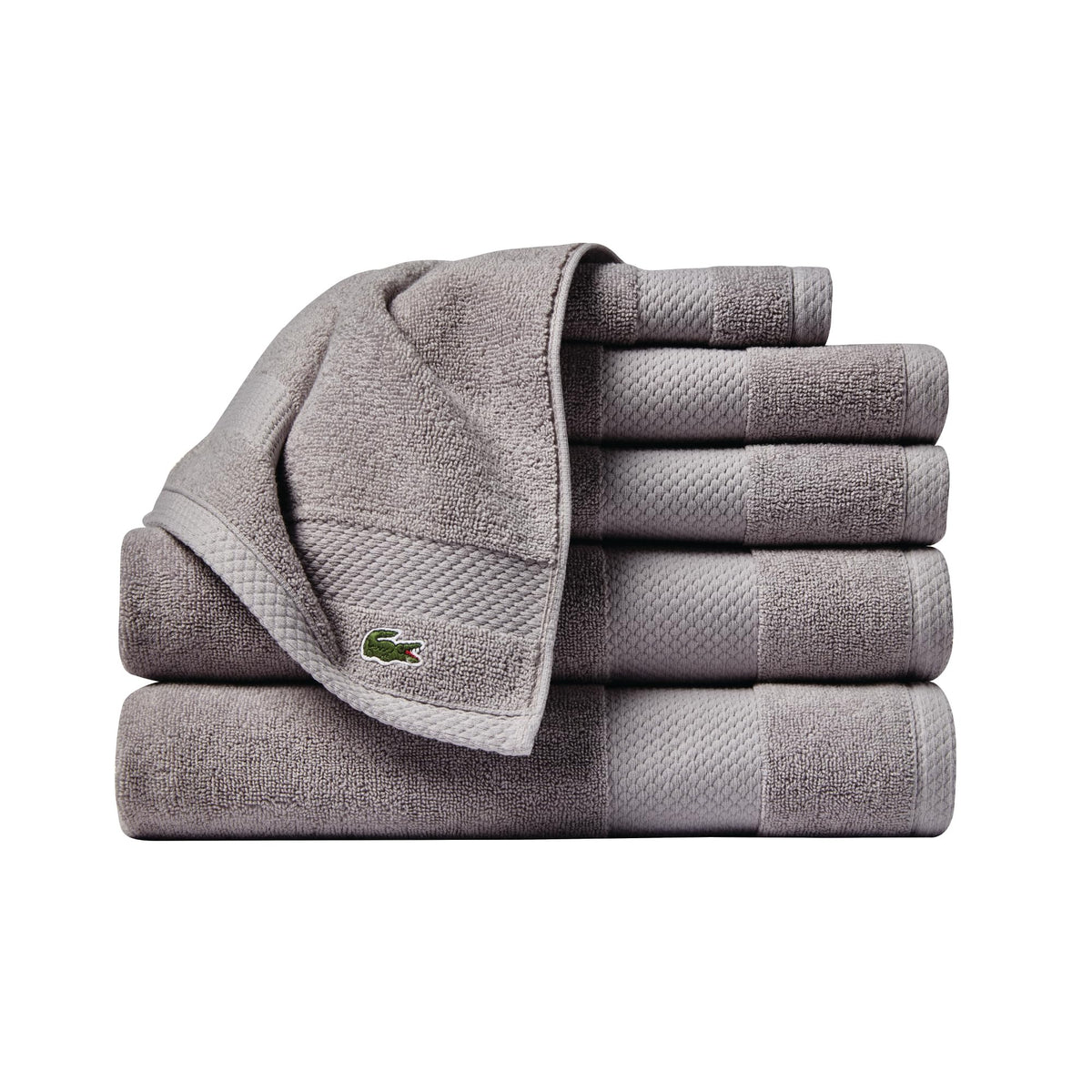 Lacoste Heritage 100% Supima Cotton Bath Towel 30" x 54", Micro Chip