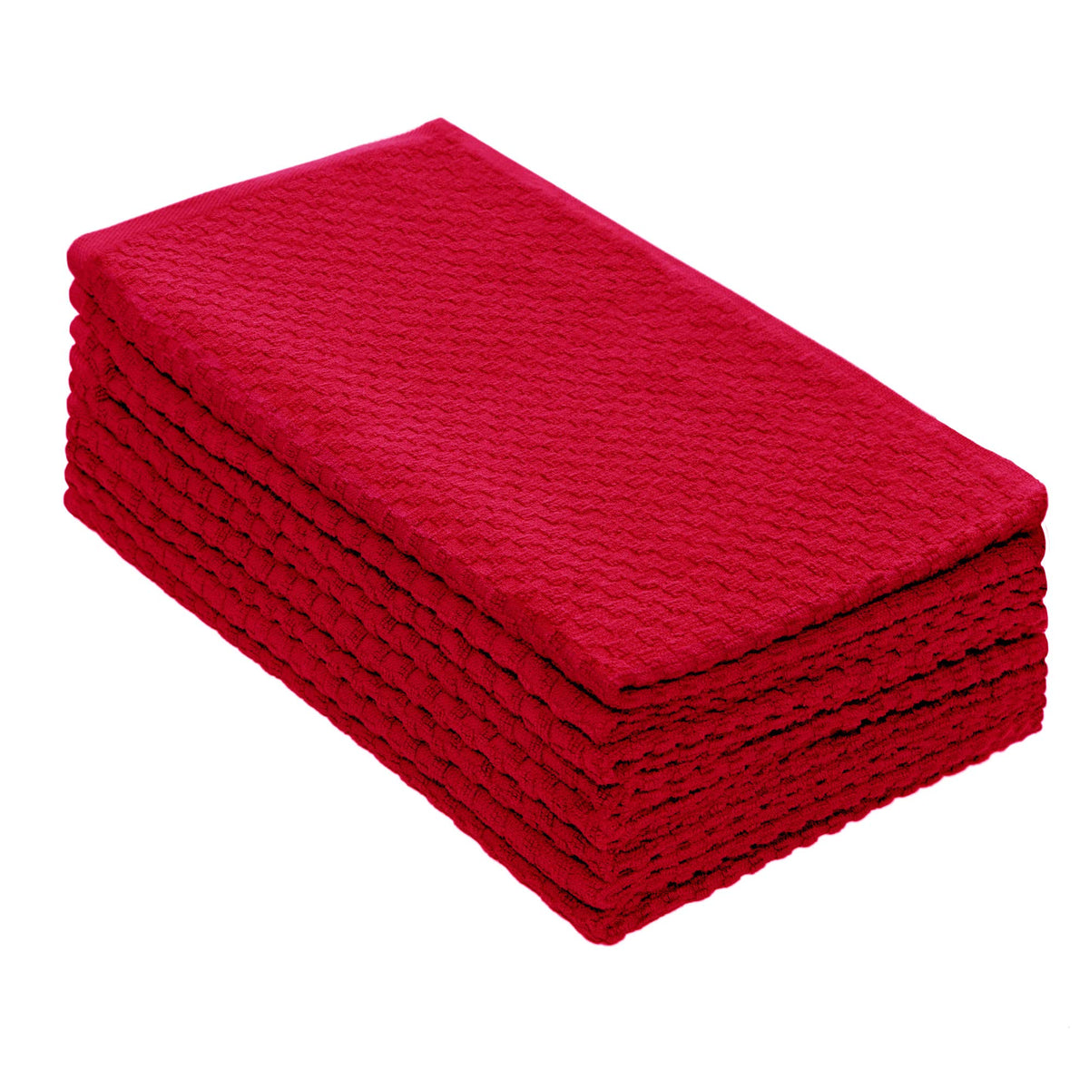 COTTON CRAFT Amazing Kitchen Towel - 12 Pack 100% Cotton Waffle Terry Towel