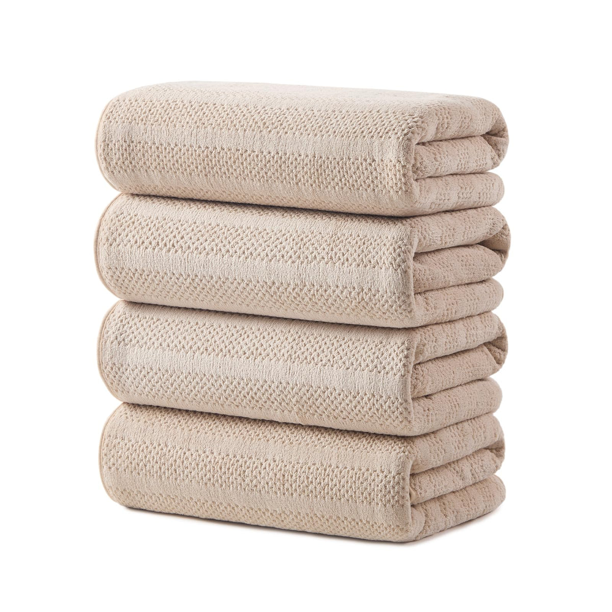 ecolook Microfiber Bath Towels Set of 4, 31 x 63 Inch Extra Large Bath Towel Set, Super Soft & Highly Absorbent, Quick Dry Lightweight Towels for Bathroom, Gym, Spa, Pool & Travel, Multicolor