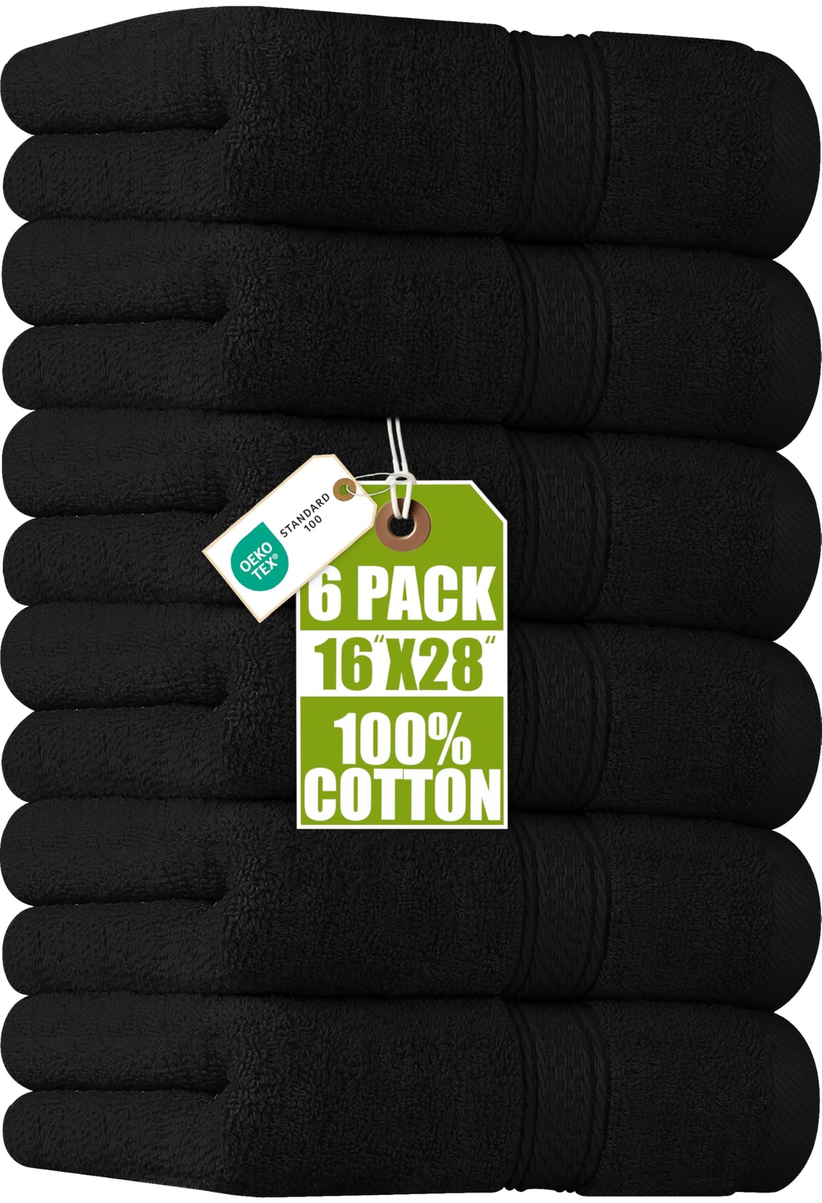 Utopia Towels 6 Pack Premium Hand Towels, 16x28 in, 600 GSM Cotton, Grey