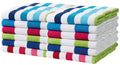 Ben Kaufman Terry Cabana Striped Towels - Oversized Towel for Beach & Pool - Soft Cotton Towels with Absorbent Design - Striped Beach & Pool Towels for Adults & Kids - 6 Pack