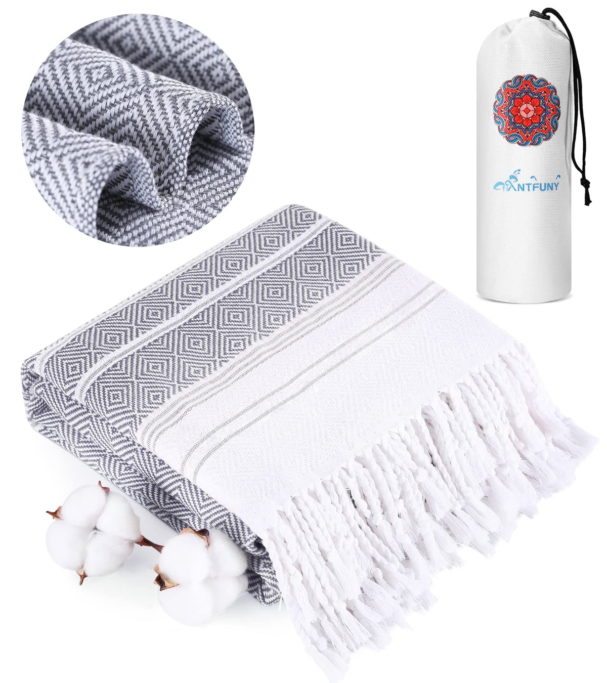Turkish Beach Towels Vacation Essentials Quick Dry Sand Free Soft Absorbent Adult Oversized Bath Pool Swim Long Towel Lightweight Thin Fast Drying Over The Chair Towel Sand Repellent Anti Yellow