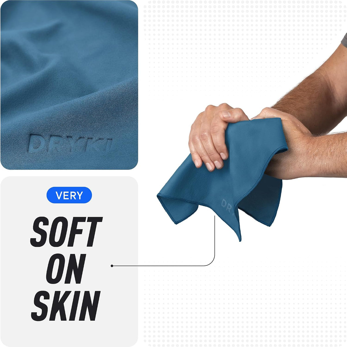 DRYKI Pocket-Sized Sweat Towels - Original Sweat Absorbing Handkerchiefs