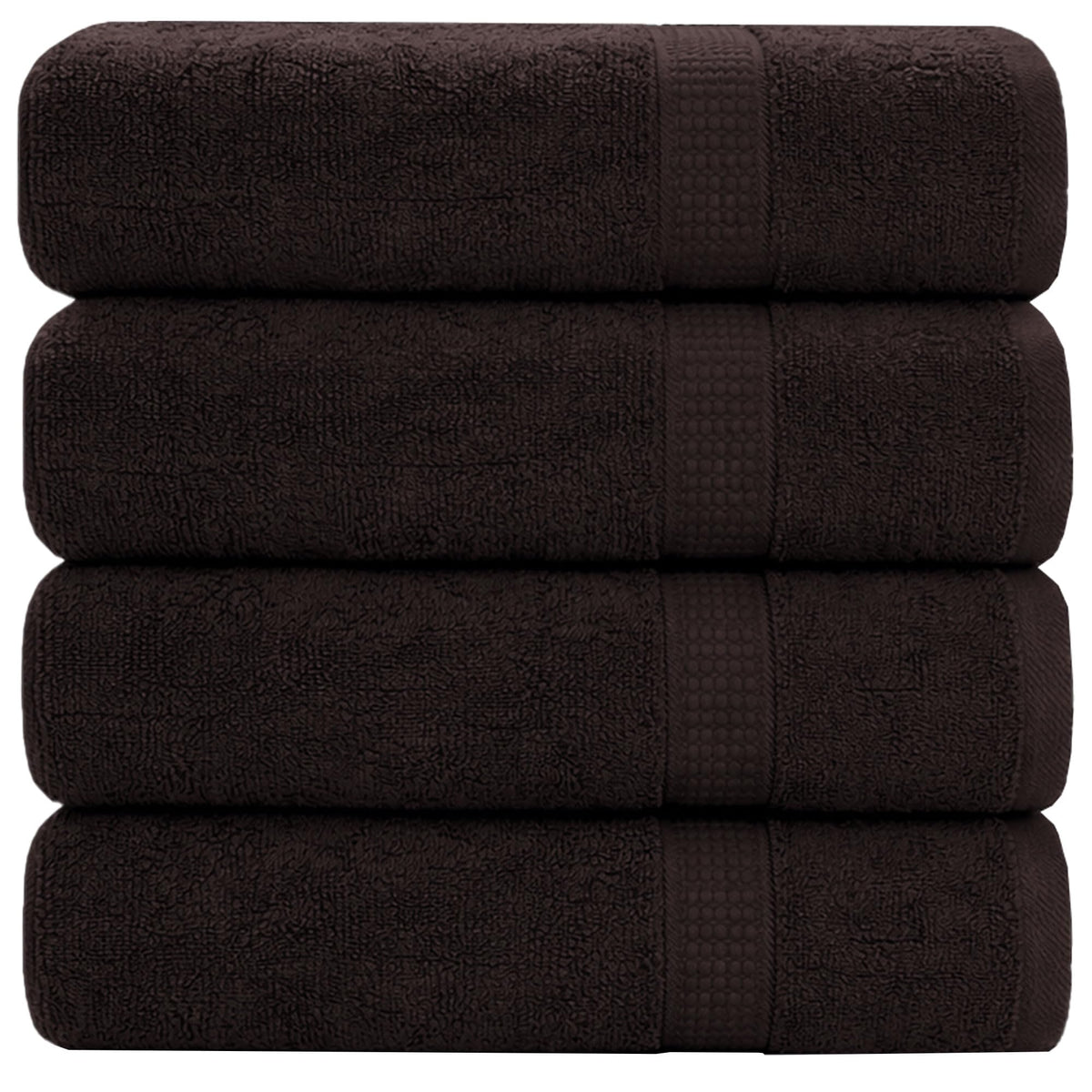 GOLD TEXTILES Premium Black Bath Mat - 2 Pack 22x34 Inches - Not a Bathroom Rug - 100% Ring Spun Cotton - Highly Absorbent & Non Slip Shower Bathroom Floor Mat Towel - Machine Washable