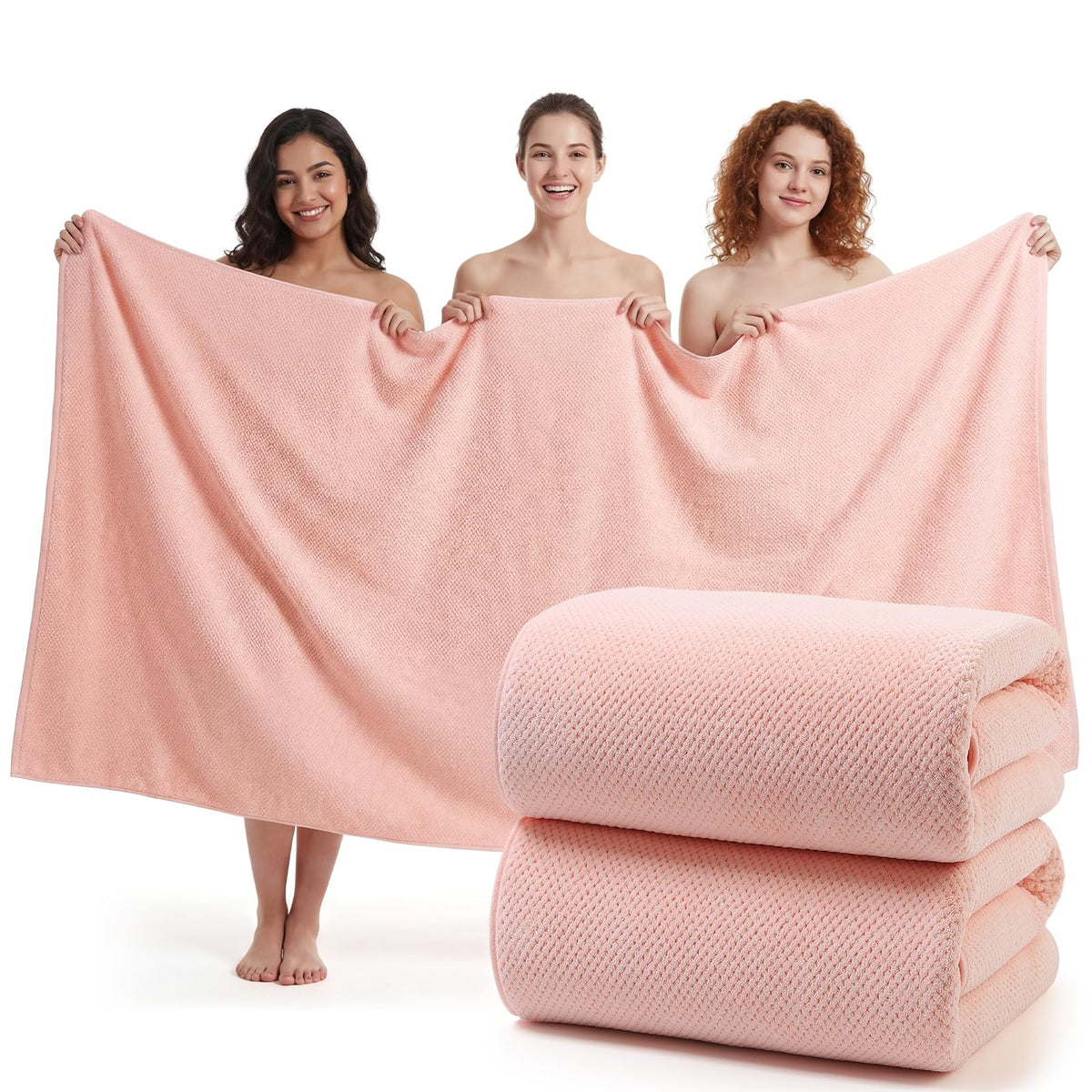 REDKISS Pack of 1 Jumbo Bath Sheet, 40 x 80 Inches Microfiber Oversized Bath Towel for Bathroom, Extra Large & Lightweight, Quick-Dry, Super Soft & Highly Absorbent, Perfect to Wrap Yourself In, Black