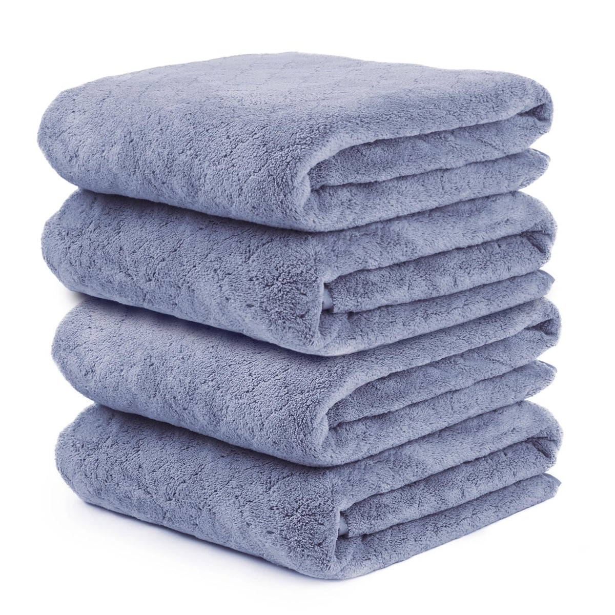 JML Microfiber Bath Towel with Hanging Loop, 2 Pack, 30" x 60", Grey