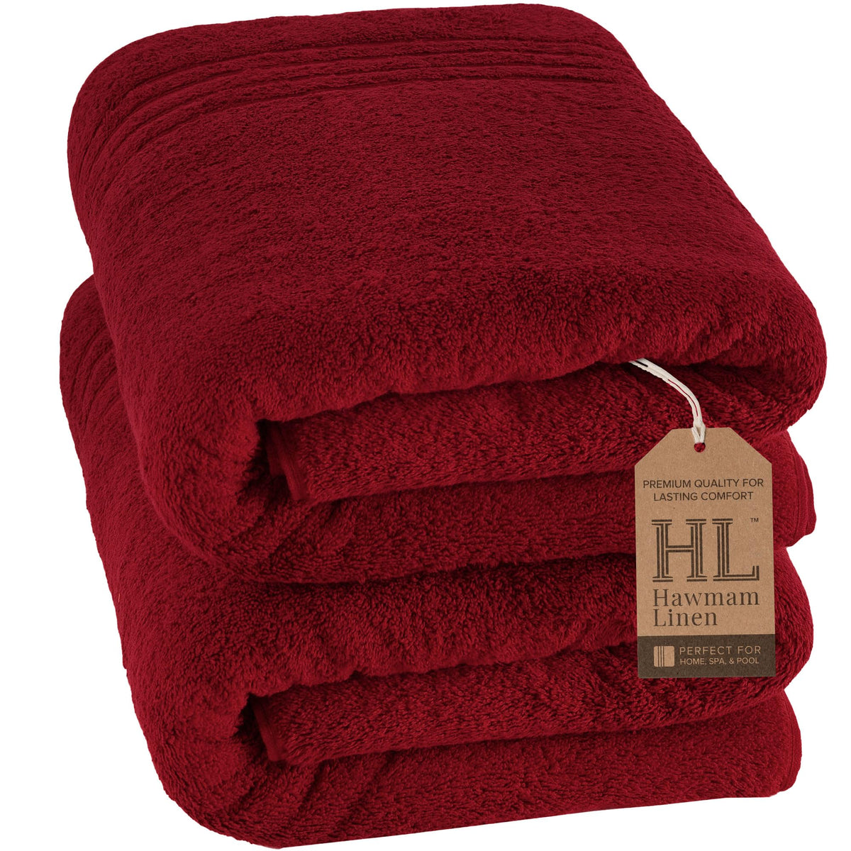 Hawmam Linen White Bath Towels 4 Pack 27 x 54 Inches 100% Turkish Cotton Soft Lightweight and Highly Absorbent Quick Drying Towels, Premium Quality Perfect for Daily Use