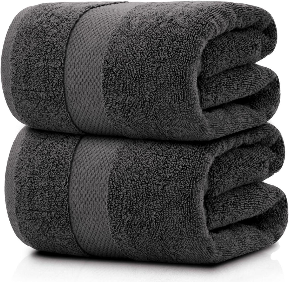 White Classic Luxury Bath Sheets Towels for Adults Extra Large 35x70 Inch - 700 GSM Turkish Cotton, Highly Absorbent | Hotel Collection | 2 Pack