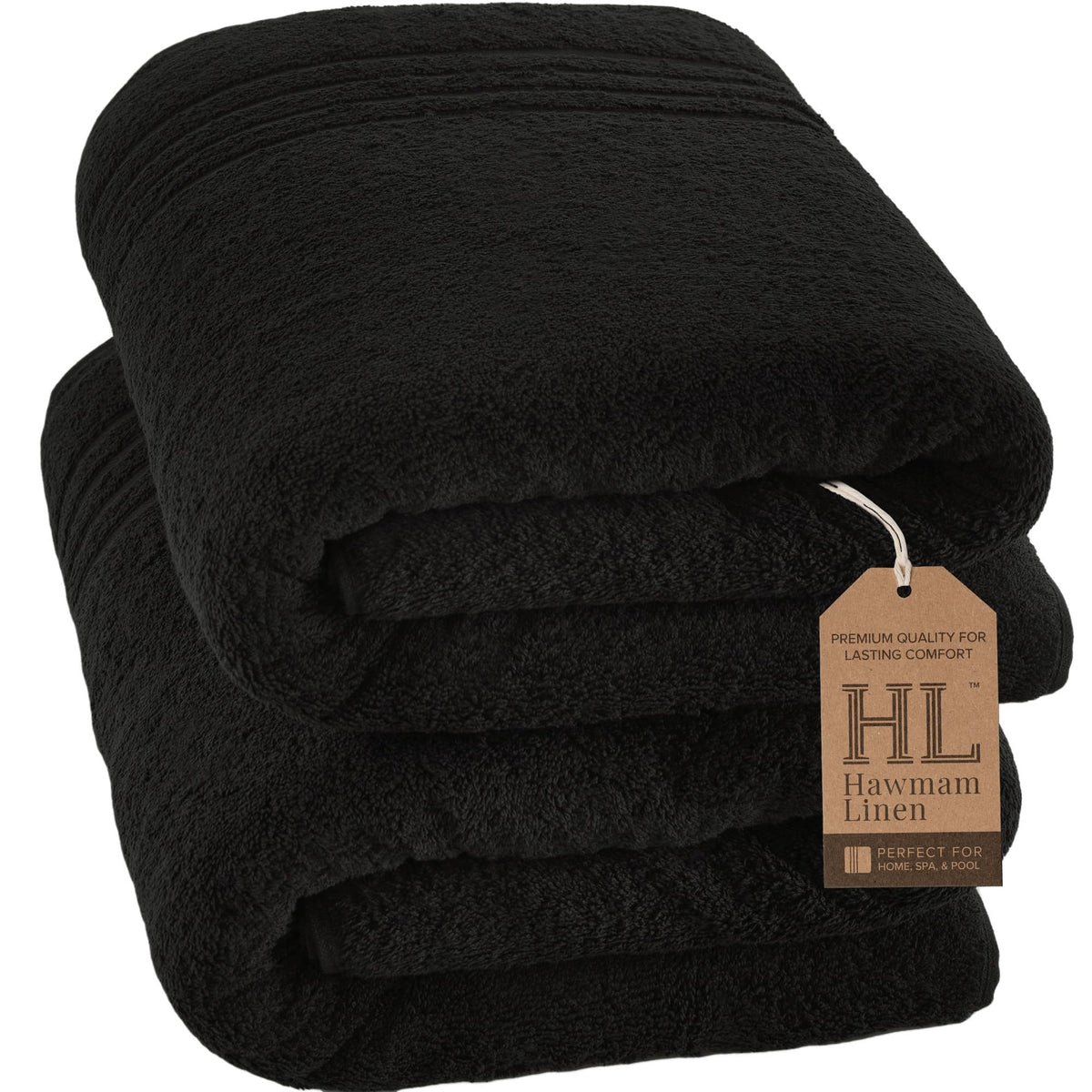 Hawmam Linen White Bath Towels 4 Pack 27 x 54 Inches 100% Turkish Cotton Soft Lightweight and Highly Absorbent Quick Drying Towels, Premium Quality Perfect for Daily Use