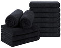 Orighty Salon Towels, 12 Pack Black Microfiber Hair Towel (16 x 29 Inch)