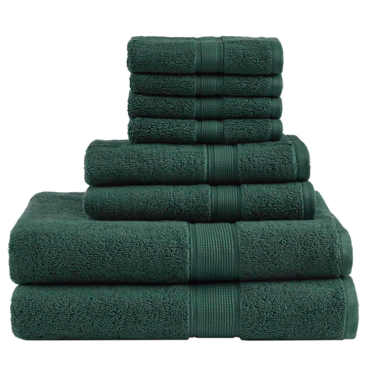Madison Park 800GSM 100% Cotton Bathroom Bath Towel Set of 8, Light Blue